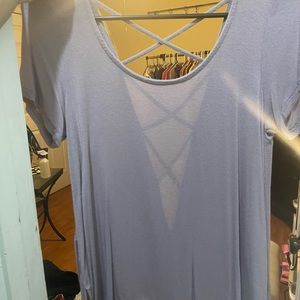 Short Sleeve Open Back Top